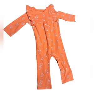 Cat & Jack Orange Pumpkin Romper